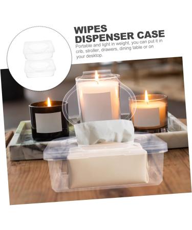 Buy Hoement Transparent Wet Wipes Box - 2 Pieces PP Plastic 19.5x12.5x7.5CM - Ideal for Travel & Home Use - International Shipping Available - Buy Online on GoSupps.com