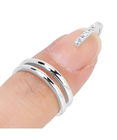 Finger Tip Nail Rings Fingernail Rings Nail Ring Nail Rings Jewelry Fingertip Finger Tip Ring Claw Rings Nail Finger Tip Nail Rings for Women Girls (3050 platinum)