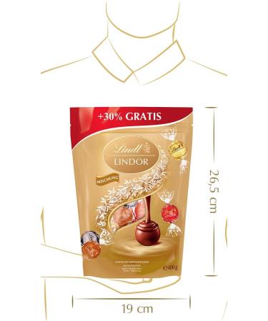 Buy Lindt Lindor Balls Mix 399g | 30 Gourmet Chocolate Balls | Milk White & Dark Chocolate Pralines | Perfect Gift for Chocolate Lovers - Buy Online on GoSupps.com