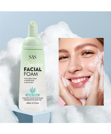 Lightweight Foamy Facial Cleanser | Gentle Soap-Free Face Wash for Sensitive Skin | Hypoallergenic & Replenishing Formula with Grapes & Grapefruit - Buy Online on GoSupps.com