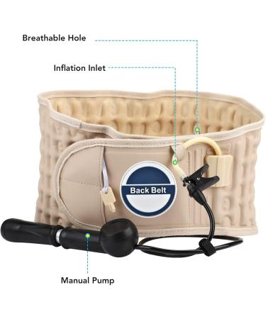 Decompression Belt for Lumbar Support | Lower Back Pain Relief & Sciatica Treatment - Yellow - Buy Online on GoSupps.com