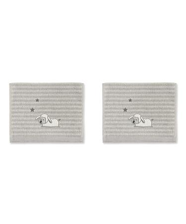 Sterntaler children's towel sheep Stanley age: from 0 months 50 x 30 cm grey (pack of 2) One Size (pack of 2) Stanley Grey