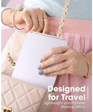 Jack & Rose Folding Travel Mirror with LED Light - Portable Lighted Makeup Mirror - Buy Online on GoSupps.com