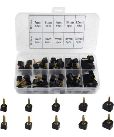 TOVOT 30 Pairs Black U-Shape Replacement Tips for Stiletto Heels - 5 Sizes (7/8/9/10/12MM) | High Heel Spikes for International Shipping - Buy Online on GoSupps.com