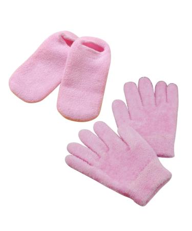 minkissy 2 Pairs Gauntlet Wax Bath Mittens Paraffin Wax Mittens Moisturizing Mittens Overnight Gloves Paraffin Bath Mittens Grooming Glove Gelt Moisturizing Socks Oveglove Spa Wristband medium