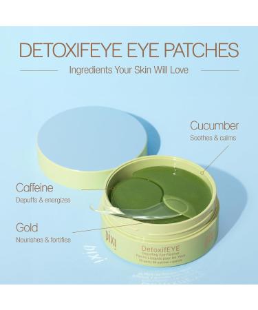 Pixi DetoxifEYE Depuffing Hydrogel Under-Eye Patches with Hyaluronic Acid, Gold & Caffeine - Hydrating Eye Treatment - Buy Online on GoSupps.com