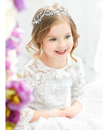 Artio Bride Wedding Pearl Hair Vine Accessory - Silver Headpiece for Women and Baby Girls - Buy Online on GoSupps.com