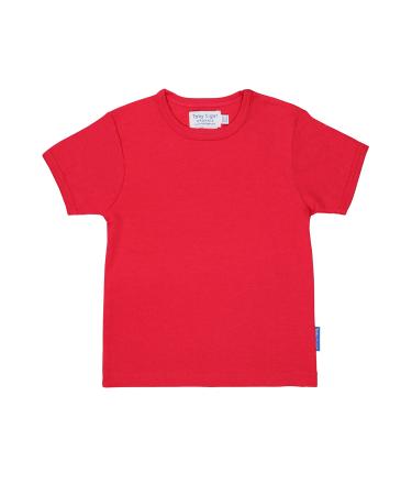 Organic Red Basic T-Shirt 2-3 Years Red