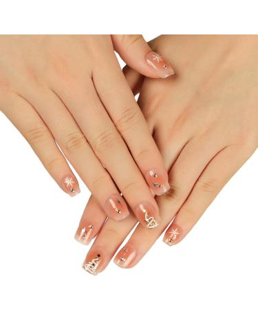 FEIlei Christmas Nail Art Press on Easy to Apply Short Nails Festive Designs for Holiday Season - Buy Online on GoSupps.com