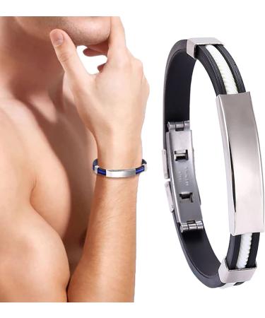Titanium Detox Lympunclog Wristband Titanium Detox Wristband Titanium Detox Lymph Unclog Wristband Titanium Lympunclog Magnetic Bracelet Lymphatic Dusting Exercise Band (#1PC_WEISS)