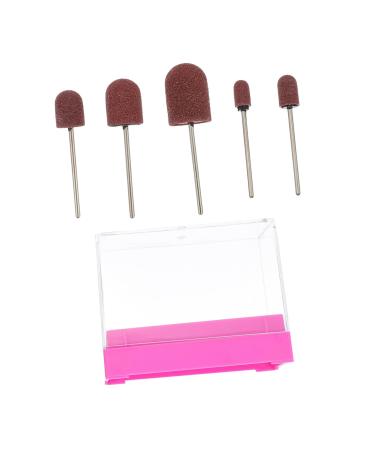 Toddmomy 1 Set Nail Sand Ring Cap Manicure Kit Nails Kit Set Manicure Set Nail Drill Bit Set for Nail Clean Drill Set Felt Wool Nail Drill Bit Rosy Manicure Tool Nail Art Accessory Hard 8x6cm Rosy