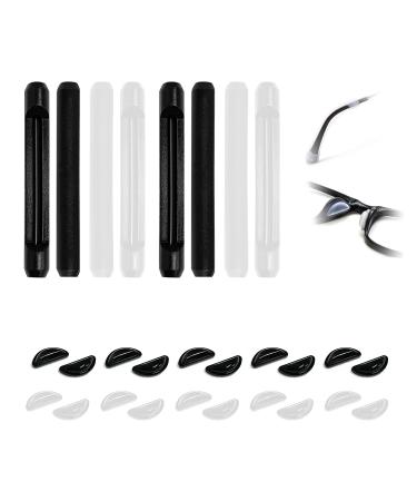 4 pairs of glasses legs anti-slip holder with 10 pairs of anti-slip glasses nasal pads silicone glasses ear holes for sunglasses reading glasses - Buy Online on GoSupps.com