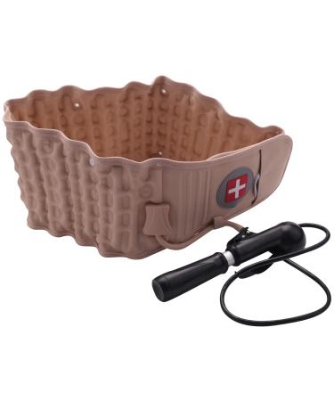 KTELI Lumbar Spinal-Air Back Belt - Air Traction Waist Support for Lower Back Pain Relief Fits 29"-49" Beige - International Shipping Available - Buy Online on GoSupps.com