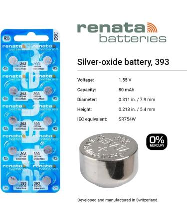 Buy Renata Non-Rechargeable Silver Oxide Watch Battery SR48 - 1.55V 80mAh Flat Top Rohs Compliant - International Shipping Available - Buy Online on GoSupps.com