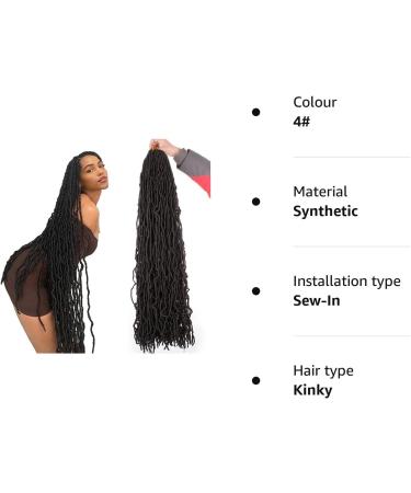 Xtrend 5 Packs 36 Inch Nu Faux Locs Crochet Hair Long Dark Brown Pre looped Gypsy Locs Crochet Hair Synthetic Goddess Faux Locs Braids Hair Natural Wavy Dreadlock Braids Hair Extensions 4# 36 Inch (Pack of 5) 4# - Buy Online on GoSupps.com