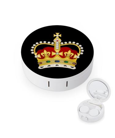 Crown Jewel0 Contact Lens Travel Kit Portable Cute Contact Box with Mirror for Daily Outdoor