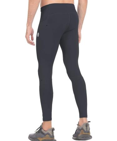 PIQIDIG Men's Workout Leggings Yoga Pants with Pockets | XX-Large Dark Grey - Buy Online on GoSupps.com