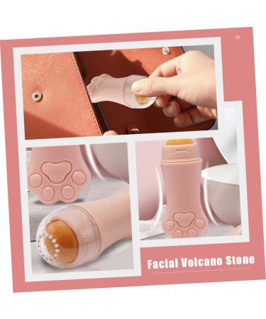 Angoily 1pc Women Face Professional Oil-absorbing Makeup Facial Volcanic Massager Removal Tool Practical 7.5x3cm Pink - Buy Online on GoSupps.com