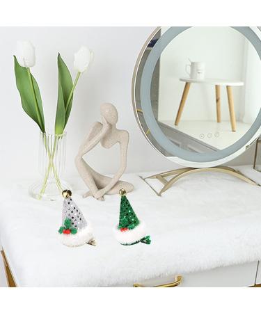 Christmas Hair Clips Set - 4 Creative Green & Silver Hair Sponge Crocodile Clamps for Festive Decor - Buy Online on GoSupps.com