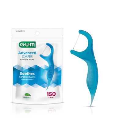 Sunstar 888JC GUM Advanced Care Flossers, Fresh Mint, Vitamin E & Fluoride, 150 Count (packaging may vary) 150 Flossers Flossers