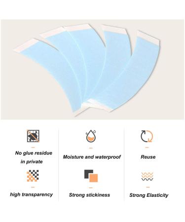 72 Pieces Lace Front Hair Tape - Double Sided Adhesive for Wigs & Extensions | Strong Bonding Glue Strips for Lace Front Support - Buy Online on GoSupps.com