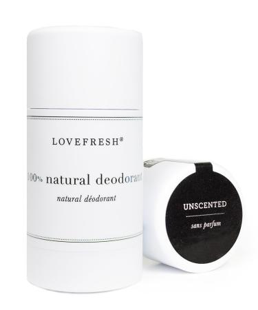 Lovefresh - Natural Deodorant | Aluminum Free (Unscented) (3.7 oz) 3.7 Ounce