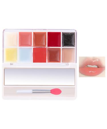Opvonxeh Makeup Palette for Women | Girls Lip Gloss Set | Versatile Lip Gloss Palette Cosmetic Lip Cream Palette Long Lasting Lip Colors Bright Lip Gloss Variety Everyday Lip Color Collection