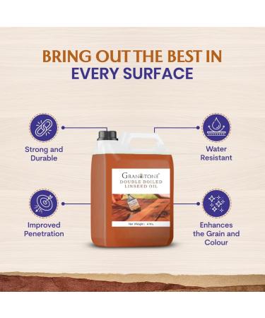 GRANOTONE Double Boiled Linseed Oil - Waterproof Furniture Polish | Wood Finishing & Cricket Bat Care | 500 ML - Buy Online on GoSupps.com