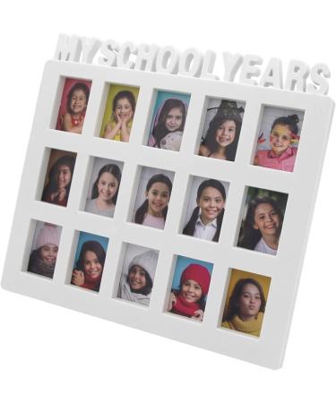 School Years Collage Frame for K-12 Graduation Photos - Holds 15 Pictures (White) - Buy Online on GoSupps.com