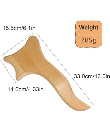 BOUNABAY GUA SHA SHalymphdrainage Massage Device - Wooden Gua Sha Tool for Body Back and Neck Therapy | Perfect Health & Household Care Set - Buy Online on GoSupps.com