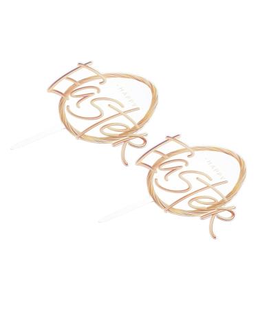 Abaodam 2 Pcs Cake Decoration Appetizer Pick Spring Decor Egg Cupcake Toppers Easter Cake Topper Spring Fling Decorations Cupcake Toothpick Cake Picks Acrylic Ornaments Rabbit