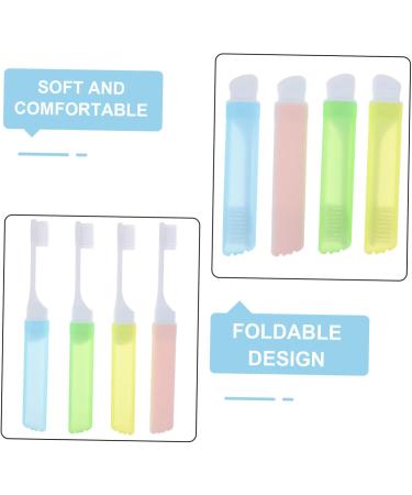 JECOMPRIS Travel Toothbrush Set - Collapsible Adult Toothbrushes with Bristles for Effective Cleaning | Perfect for International Travel - Buy Online on GoSupps.com