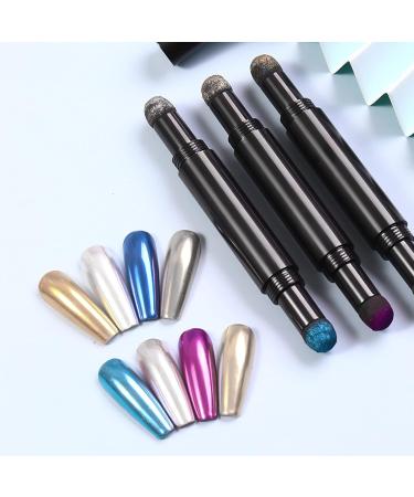 Roseflower 6 Sticks Air Cushion Chrome Powder Pencil - Holographic Nail Decoration Shiny Metallic Effect for DIY Nail Art & Manicure - Durable Chrome Powder #4 #8 - Buy Online on GoSupps.com