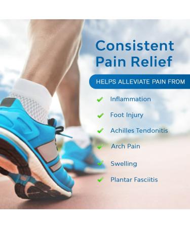 Premium Compression Socks for Plantar Fasciitis Pain Relief - Black, Large (1 Pair) - Buy Online on GoSupps.com