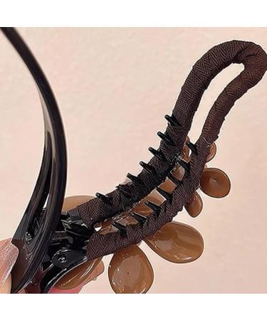 Retro Flower Duckbill Straight Clips Elegant Flower Flat Strong Hold Matte Claw Hair Clips Flower Flat Hair Clips Matte (3pc-F 11.5CM) 3pc-f 11.5CM - Buy Online on GoSupps.com