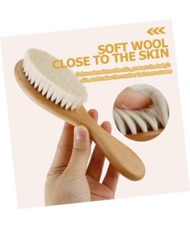 SECFOU Baby Hair Brush Set - Soft Wood Bristles for Newborns and Toddlers - Buy Online on GoSupps.com