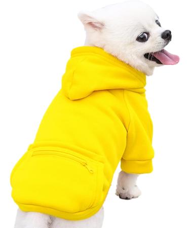 JECIKELON Winter Doc Hoodie Sweatshirt for Small Chihuahua - X-Small Y02-Gelb | Stylish & Cozy Pet Apparel - Buy Online on GoSupps.com