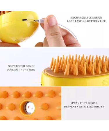 Steamy Cat Brush 3 In1 Cat Steam Brush Pet Hair Cleaner Brush Self Cleaning Steam Brush Cat Steamer Brush Massage Cat Hair Brush for Removing Tangled Loosse Hair for Home (C) - Buy Online on GoSupps.com