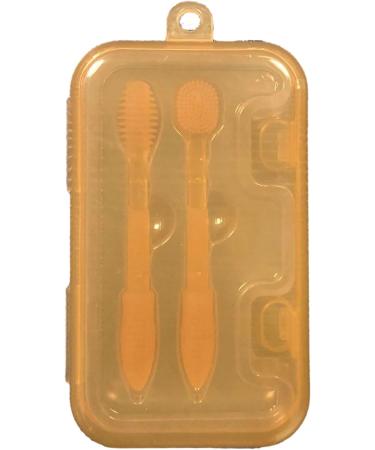 Baby Manual Toothbrush - Silicone Teeth Cleaning Massage Brush for 0-18 Months with Dust Cover | International Shipping - Buy Online on GoSupps.com