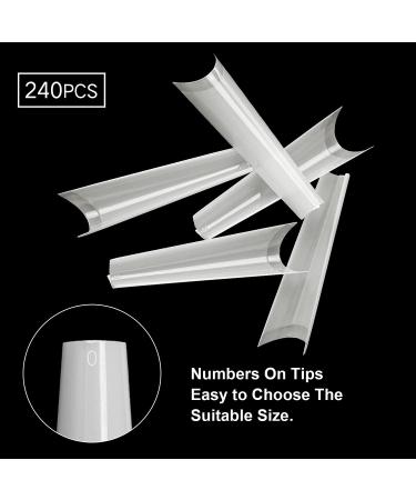 Toedo 240pcs Extra Long Coffin Nail Tips - 12 Sizes XXL Ballerina False Nail Tips with Box | Ideal for Nail Salon and Home DIY - Buy Online on GoSupps.com