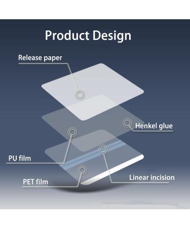 Wound Dressing Tape - PU Transparent Film Breathable & Waterproof Medical Patches (4x4 / 100pcs) - Easy-Cut Grid Design for Comfort - Buy Online on GoSupps.com