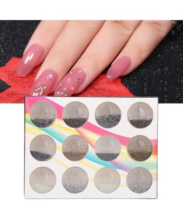 12 Grid DIY Nail Beads Plastic Nail Glitter Rhinestones Nail Art Decoration Manicure Tool Accessory DIY Nail Tip Ornament Beauty Nail Art 3D Decorations - Buy Online on GoSupps.com