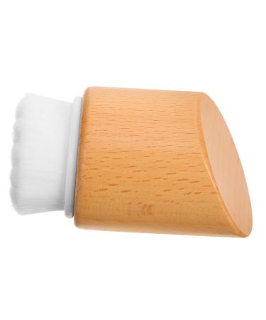 Angoily The Lazy exfoliating Brush Bath Brush washbasin Scrub Wood The face Clean Makeup Remover Brush Fiber Cleansing Brush Manual Cleaner Wooden face Brush face Cleaning Brush