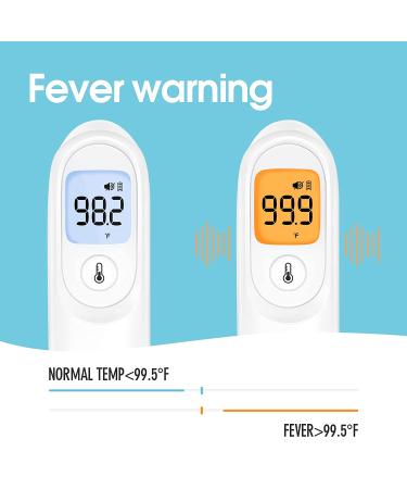 Yuwell Infrared Thermometer for Adults and Kids - Non Contact Baby Thermometer with Instant Read, Fever Alarm, Vibration Alert - Includes Storage Case - Buy Online on GoSupps.com