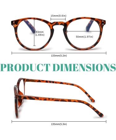 Vecien Reading Glasses - 3-Piece Set Spring-Hinge Design Ultra-Clear Crystal Lens Blue Light Filter (1.75 Diopters) for Men & Women - Buy Online on GoSupps.com