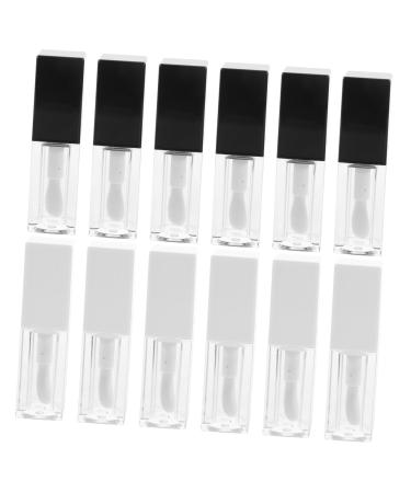 Homoyoyo 12 Pi ces Tube de Brillant L vres Vide Rechargeable pour Femmes et Filles Flacon Transparent Kit de Remplissage DIY sans Fuite