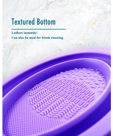 Freetune Foldable Shaving Bowl - Silicone Rubber Pocket Size Durable & Flexible - Ideal for Travel in Violet - Buy Online on GoSupps.com