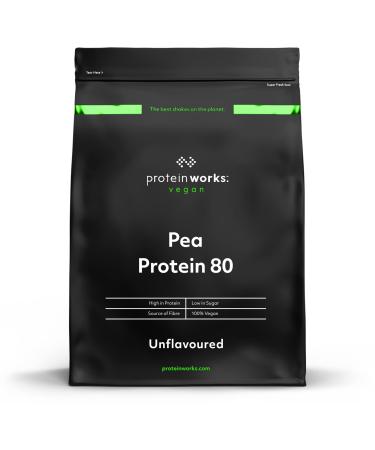 Protein Works - Pea Protein Isolate Protein Powder | 100% Plant-Based & Natural | Gluten Free | No Added Sugar | Unflavoured | 500 g Unflavoured 500 g (Pack of 1)