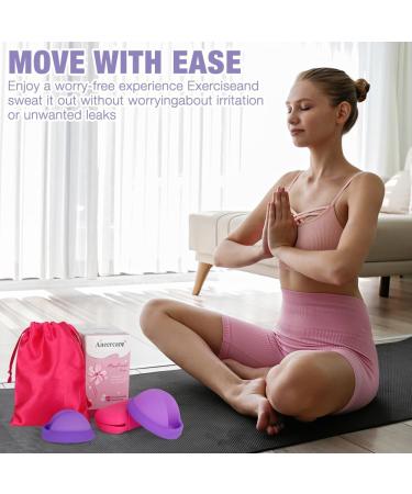 MineUp Menstrual Disc Set - Silicone Menstrual Cups for Sports & Swimming | 2 Pieces (Purple S+L) - Eco-Friendly Alternative to Tampons - Buy Online on GoSupps.com