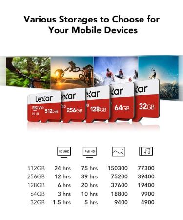 Lexar 64GB Micro SD Card 2 Pack - UHS-I Flash Memory Card with Adapter | Up to 100MB/s, Class 10, V30, A1 | High Speed TF Card (2 Cards + 1 Adapter) - Buy Online on GoSupps.com